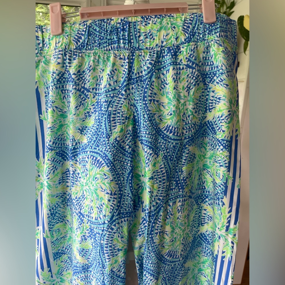 Lilly Pulitzer Palazzo Women's Pants Green and Blue Size M - Picture 3 of 7